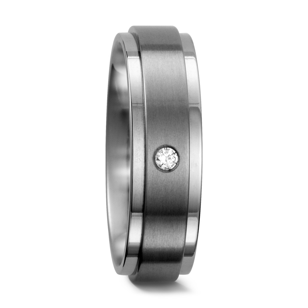 URECH Damen Partnerring Titan Diamant 0.03 ct, w-si von URECH