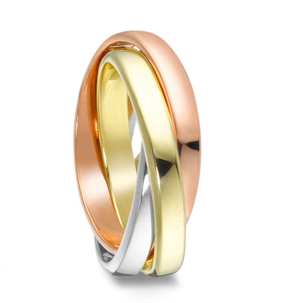 URECH Damen Ring Gold 375 dreifarben von URECH