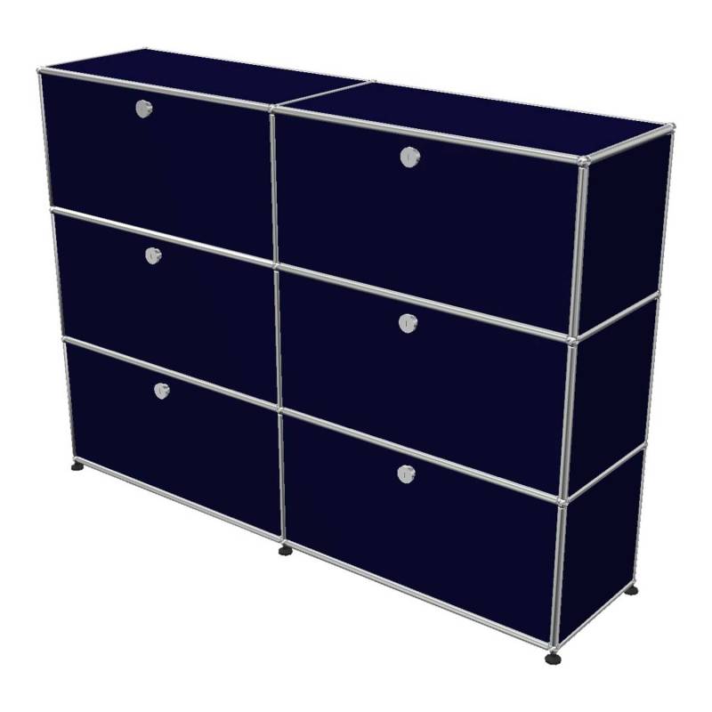 Haller Highboard #OL043, Farbe stahlblau von Usm