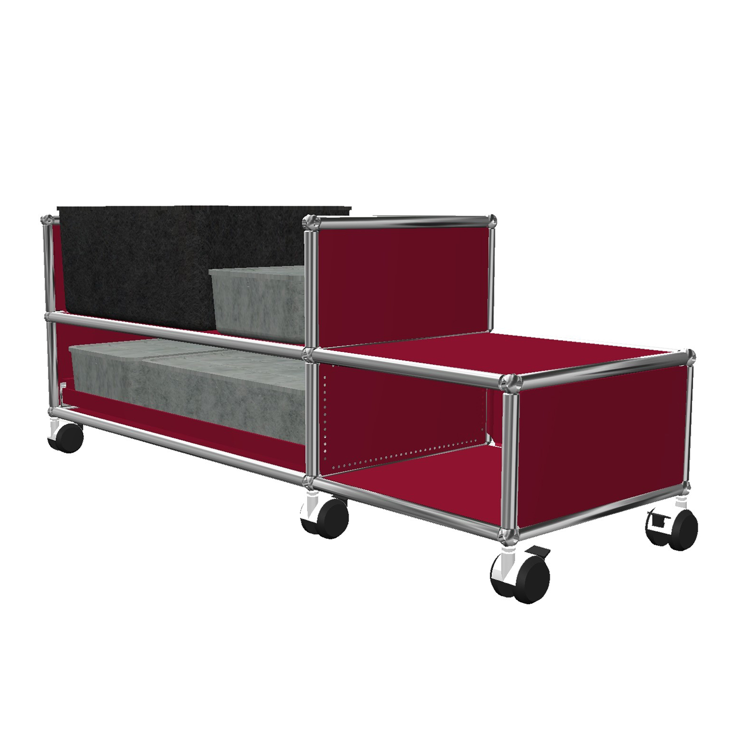 Haller Solutions Kids #04 Rollregal, Farbe rubinrot von Usm