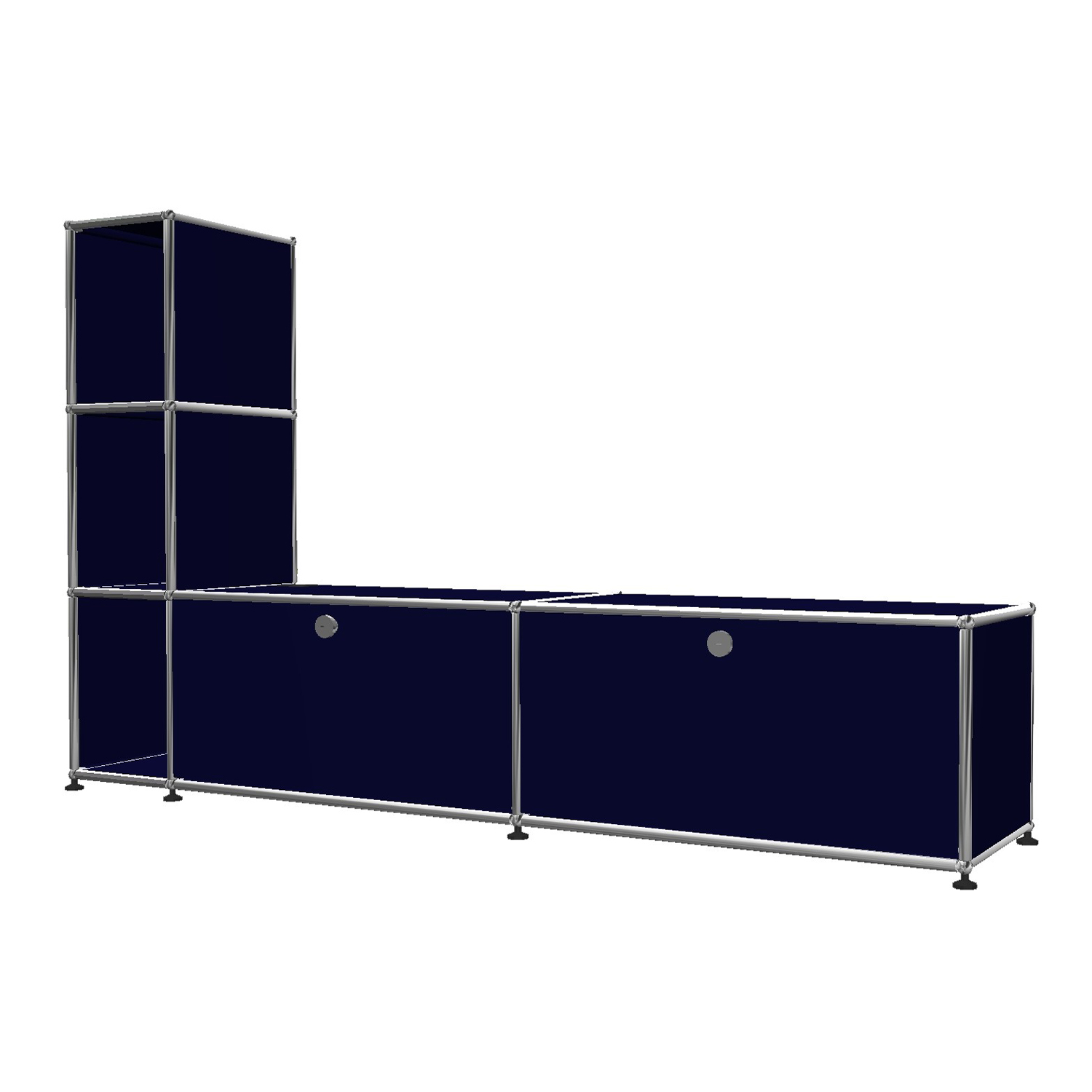 Haller Solutions Media #07 TV/Hi-Fi Regal, Farbe stahlblau von Usm