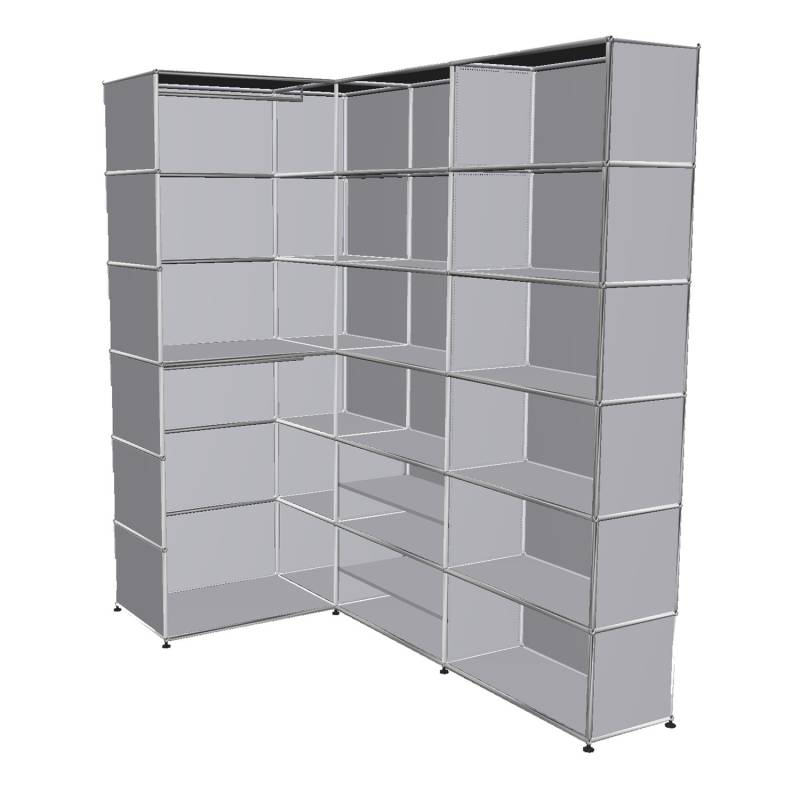 Haller Solutions Wardrobe #11 Garderobe, Farbe mattsilber von Usm