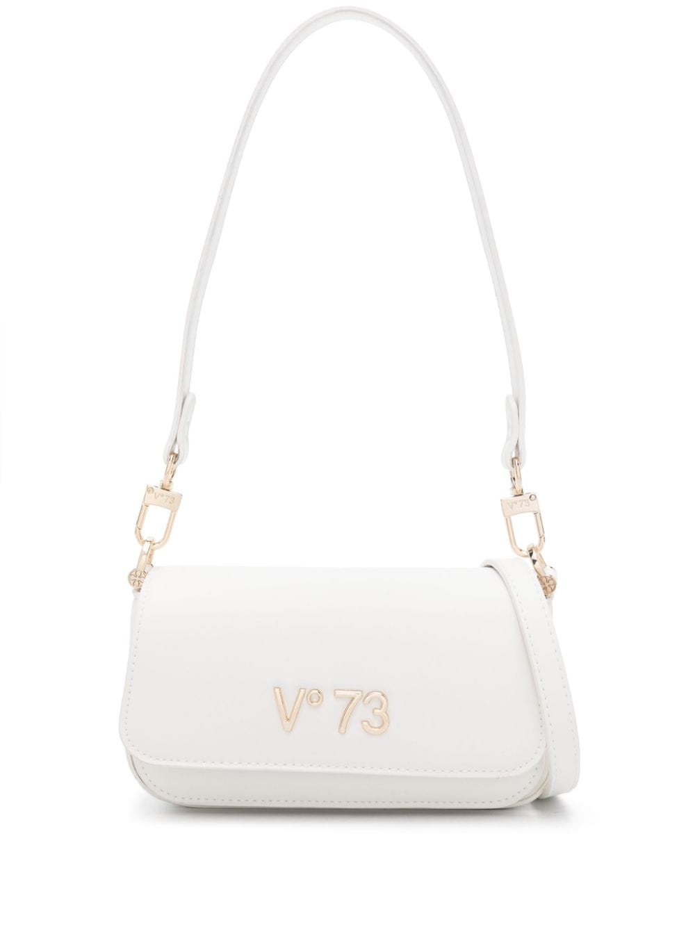 V°73 Bamboo logo-lettering shoulder bag - White von V°73