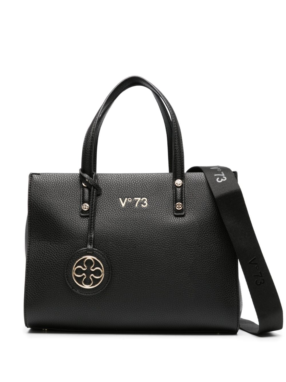 V°73 logo-lettering leather tote bag - Black von V°73