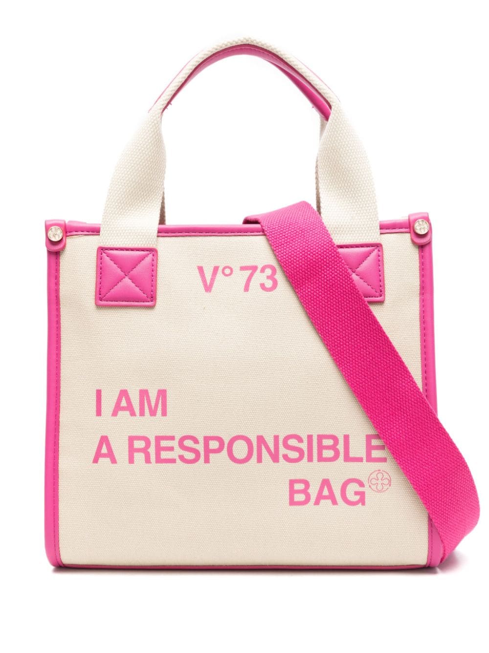V°73 Responsibility Bis canvas tote bag - Neutrals von V°73