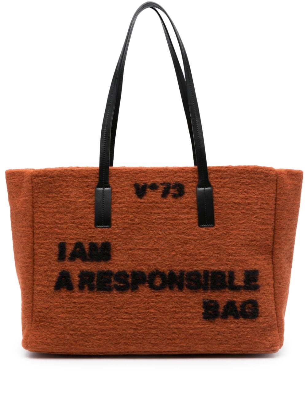V°73 Responsibility brushed tote bag - Orange von V°73