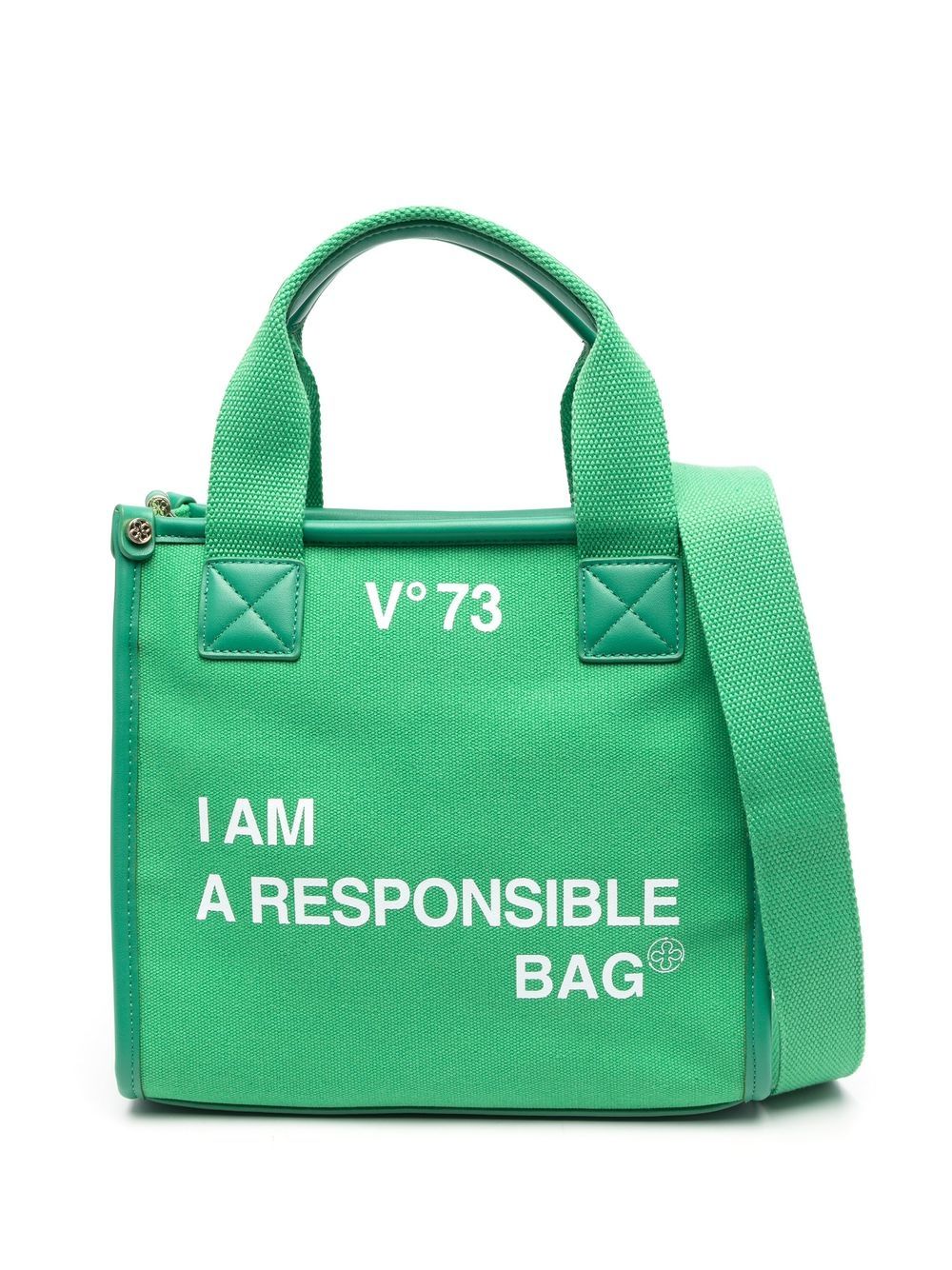 V°73 logo-print detail shoulder bag - Green von V°73