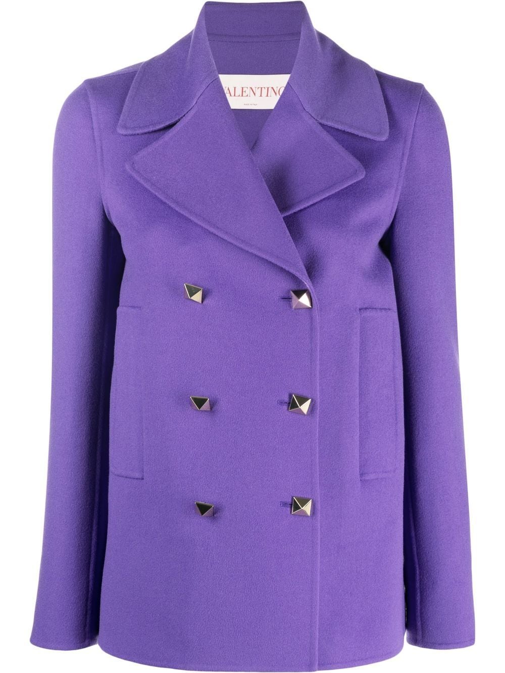 Valentino Garavani Rockstud double-breasted fastening blazer - Purple von Valentino Garavani