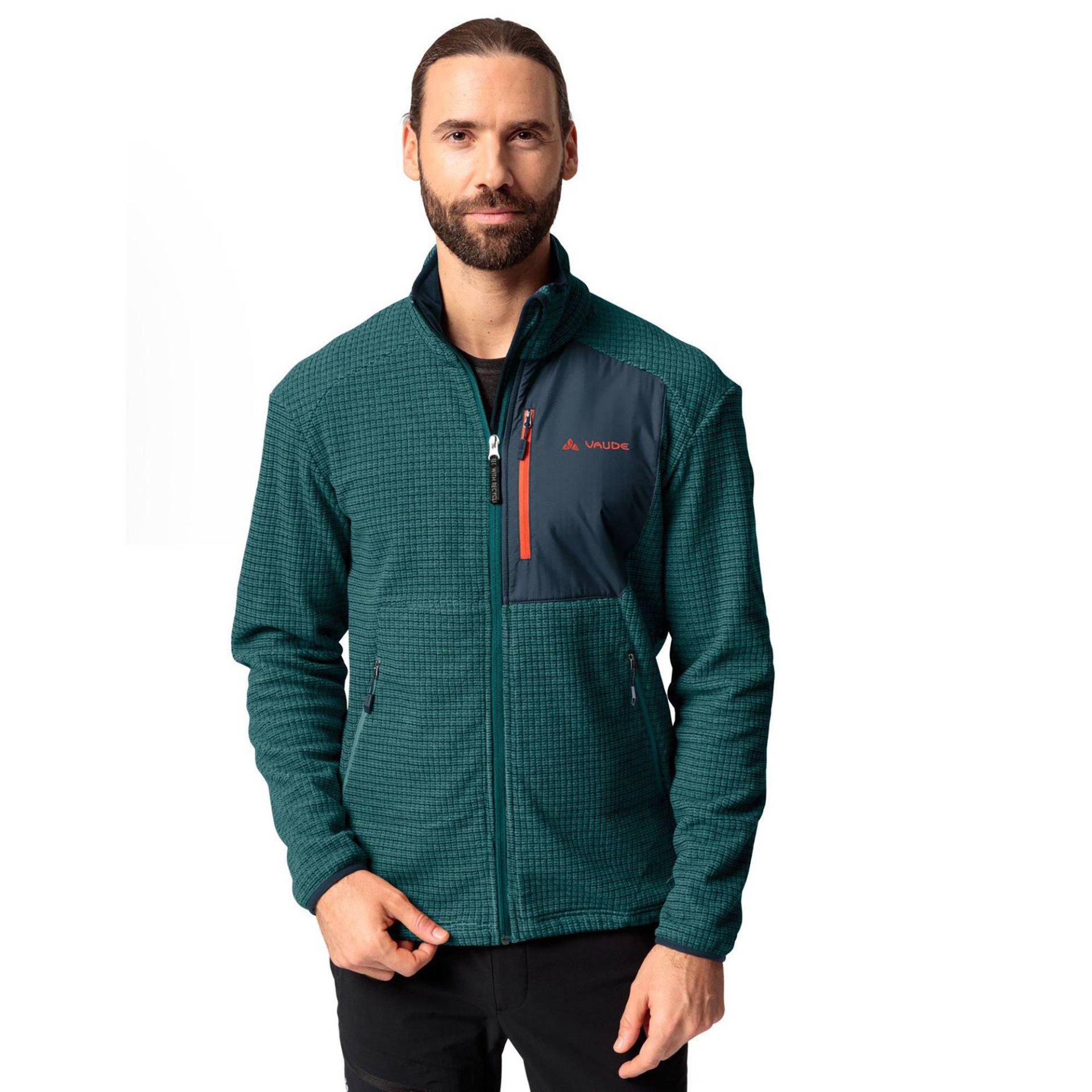 Fleecejacke Mit Kapuze Herren Dunkelgrün XL von VAUDE