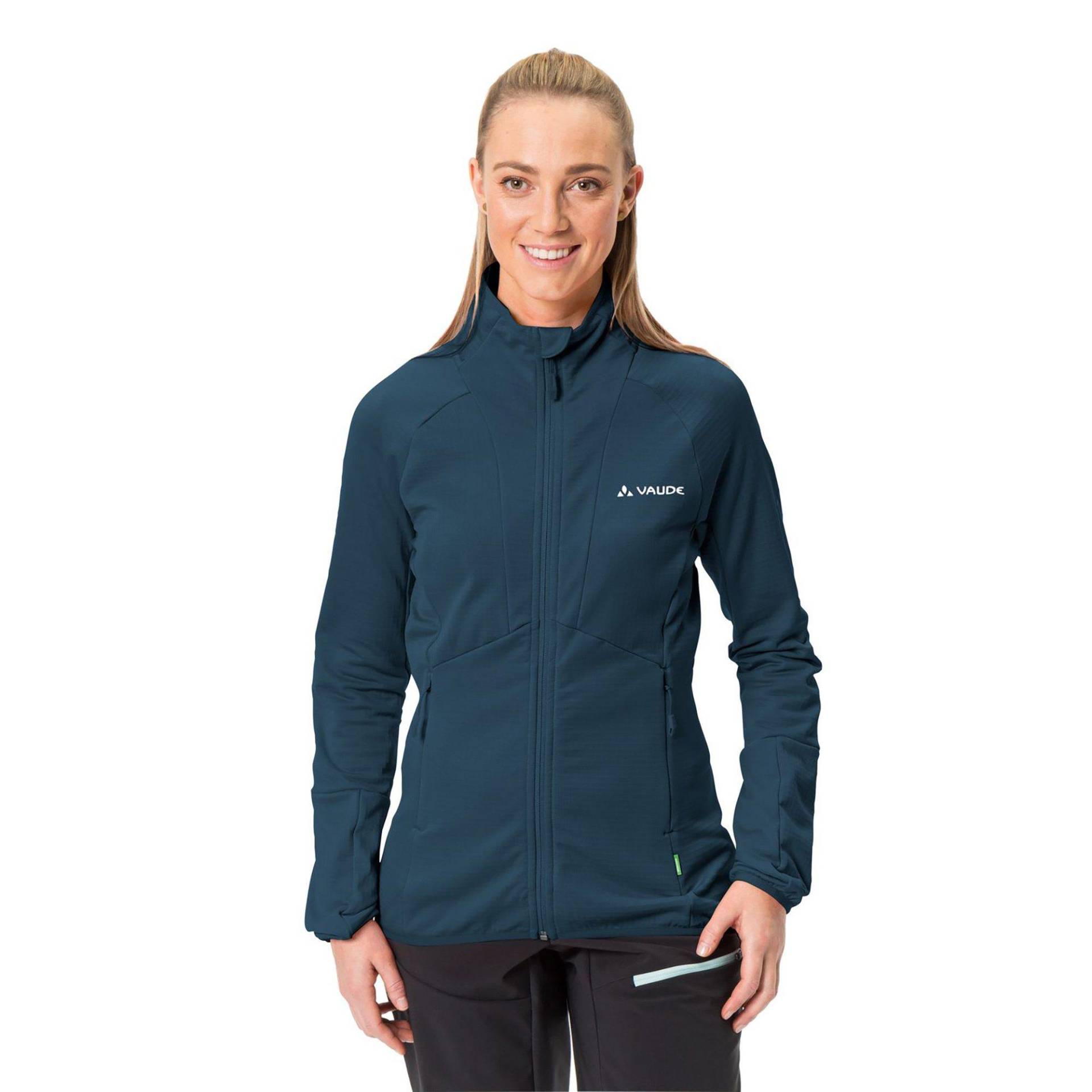 Fleecejacke Ohne Kapuze Damen Petroleumblau 40 von VAUDE