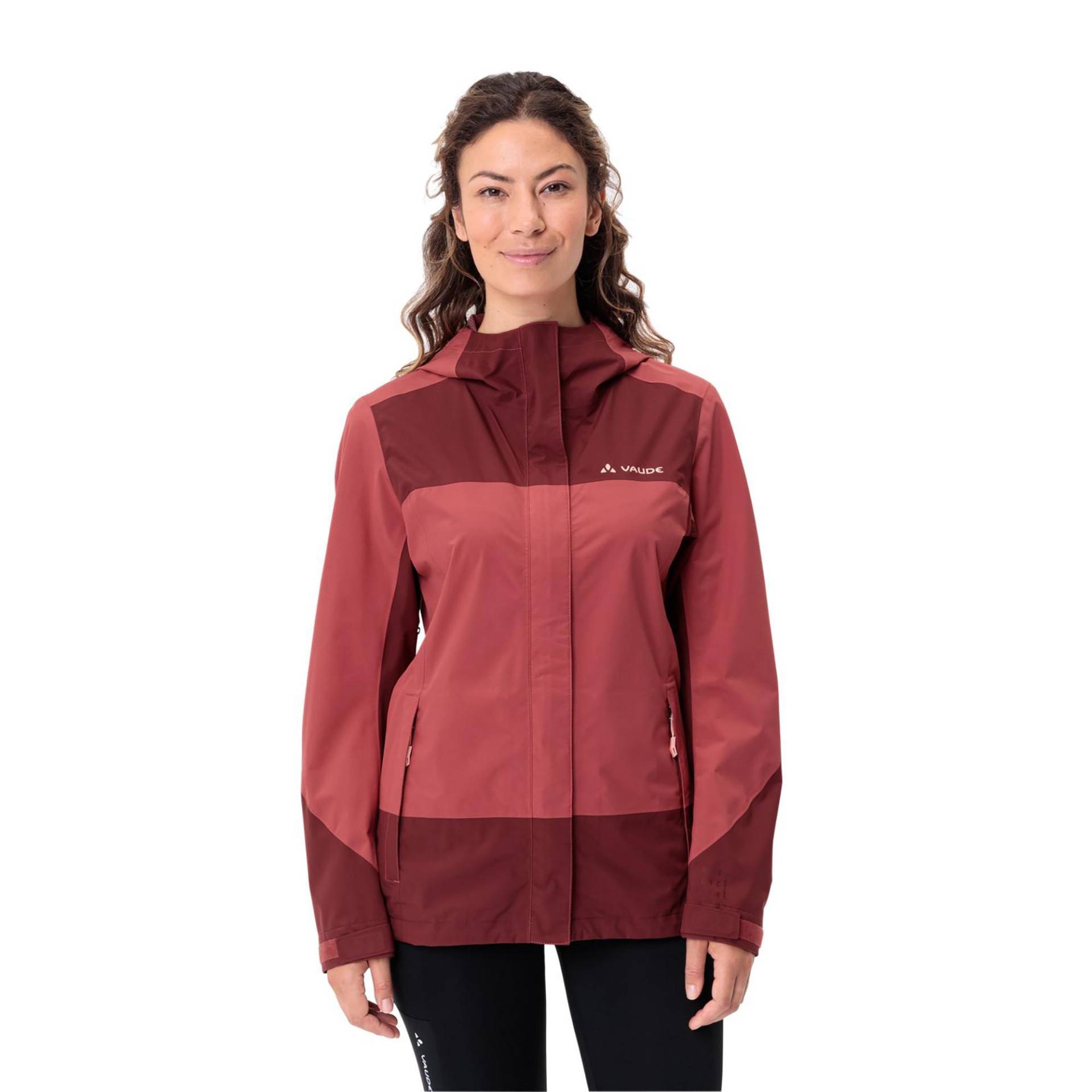 Trekkingjacke Mit Kapuze Damen Rot 36 von VAUDE