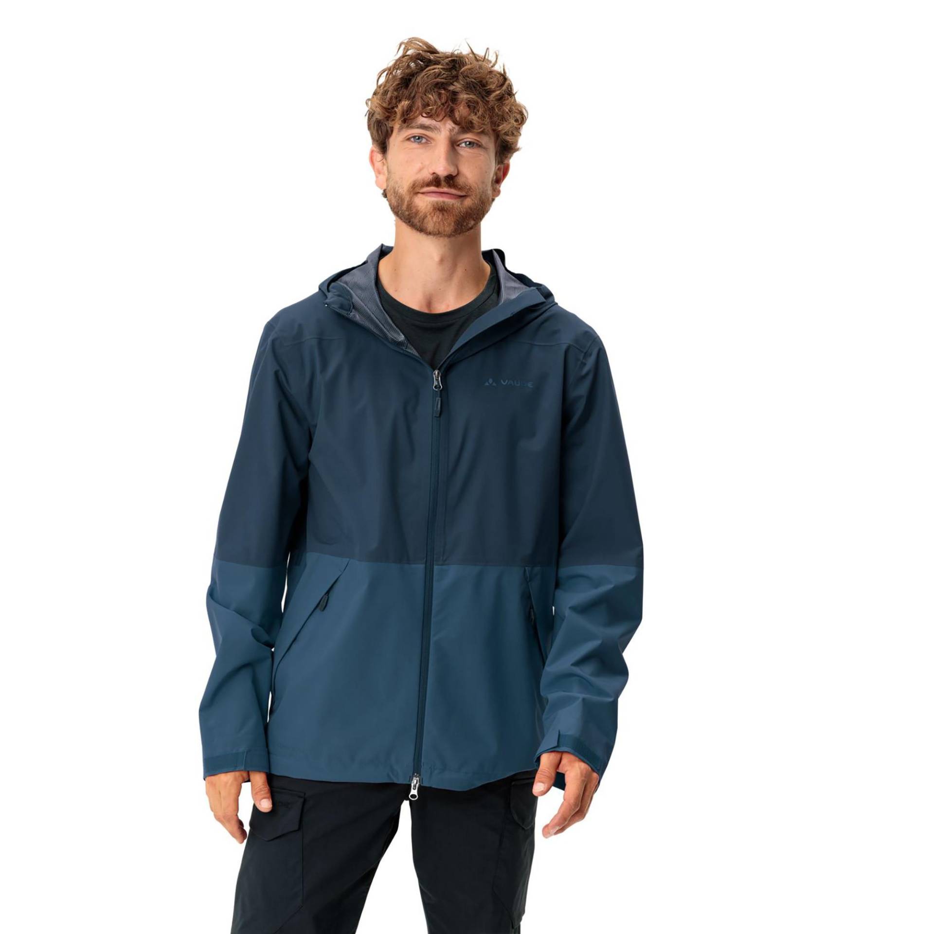 Trekkingjacke Mit Kapuze Herren Dunkelblau L von VAUDE