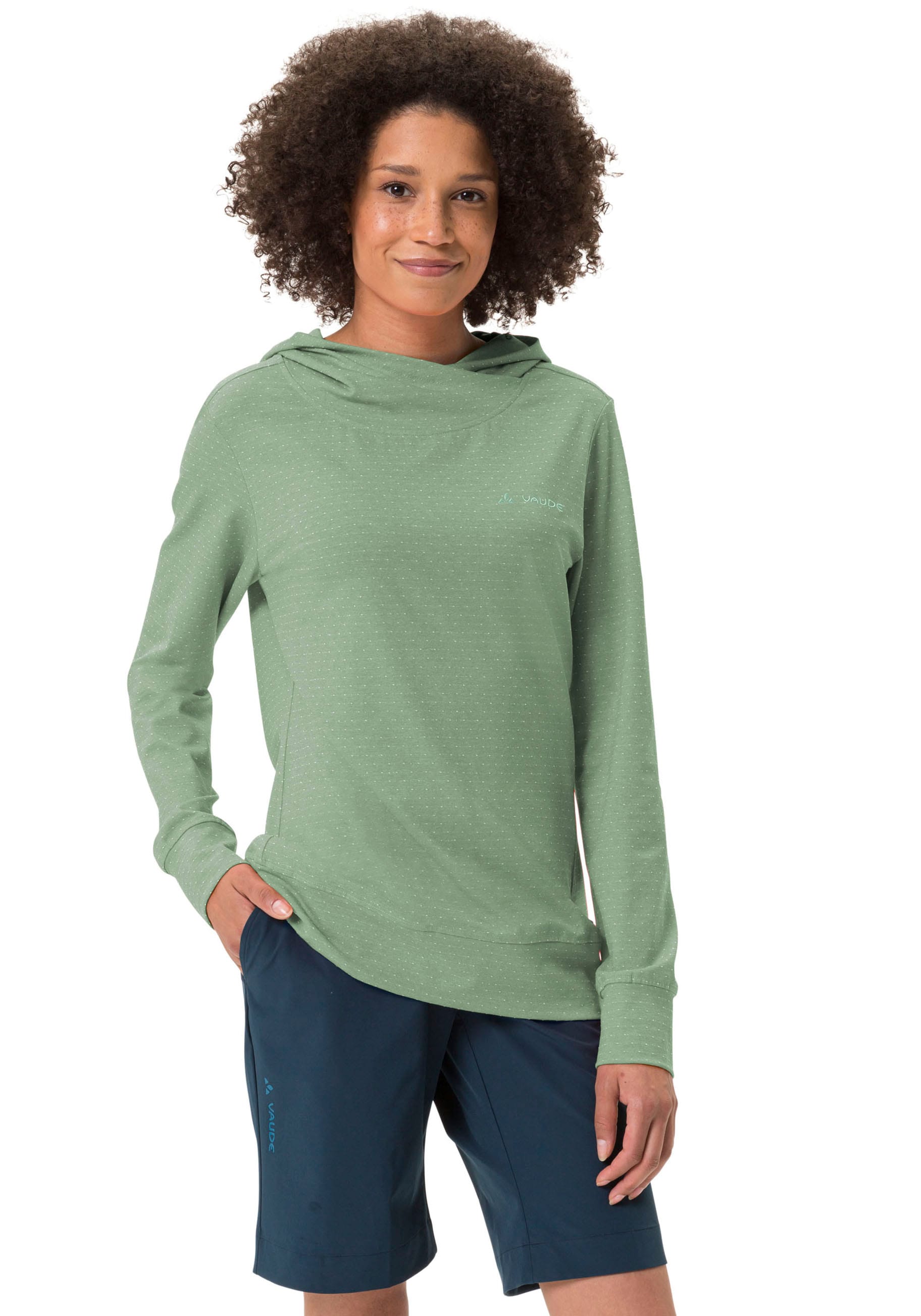 VAUDE Kapuzensweatshirt »WOMEN'S TUENNO PULLOVER«, (1 tlg.), Logoprägung auf dem Arm von VAUDE