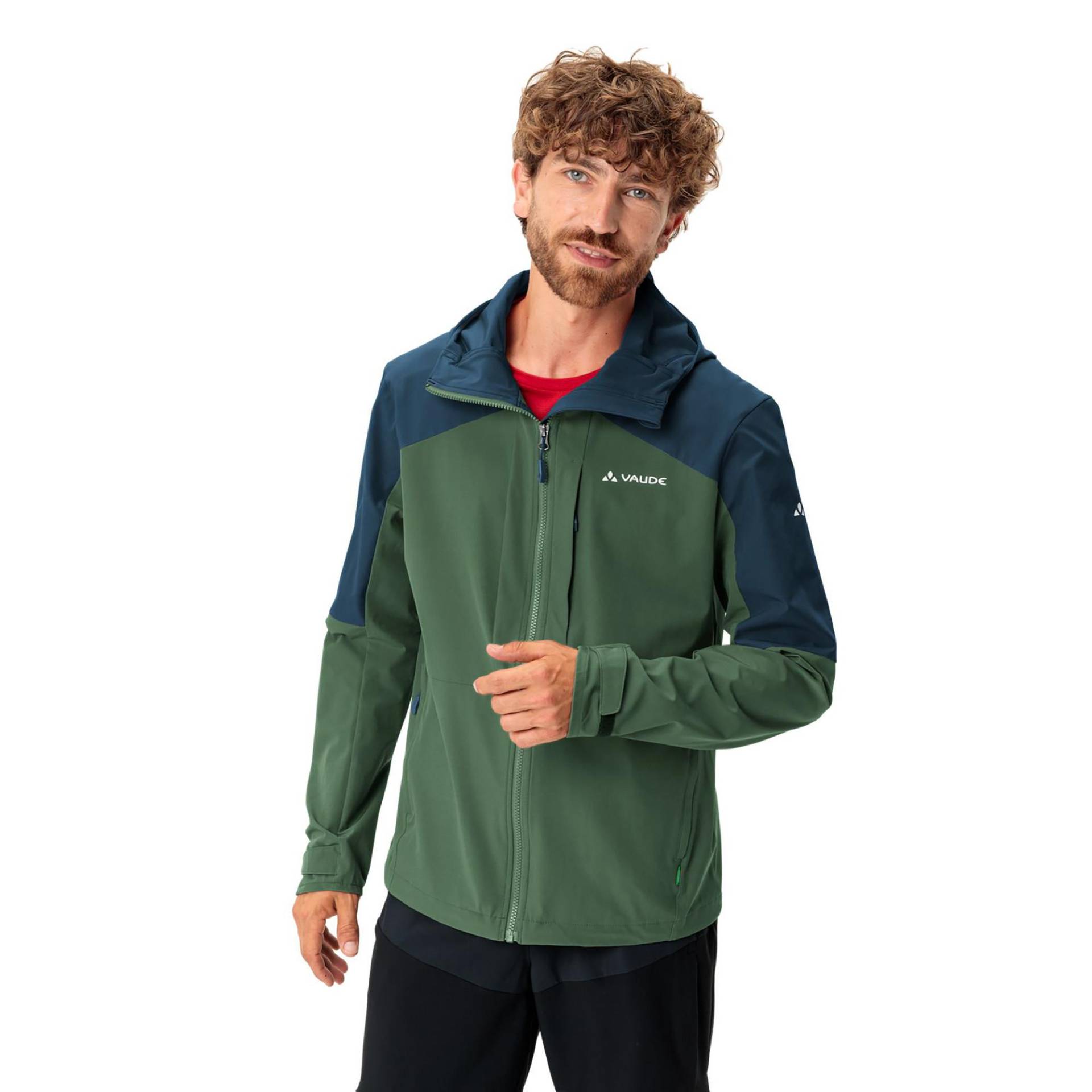 Windjacke Mit Kapuze Herren Dunkelgrün L von VAUDE