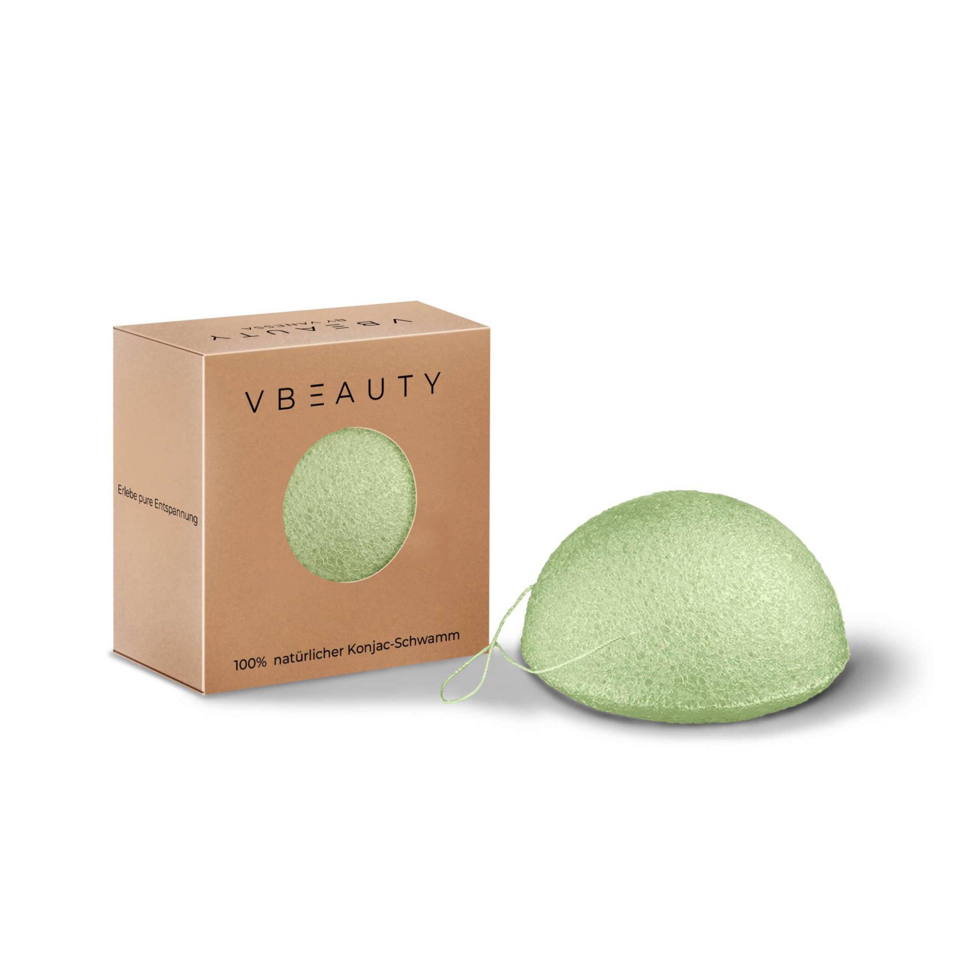 Konjac Schwamm - Green Tea Damen Grün ONE SIZE von VBEAUTY