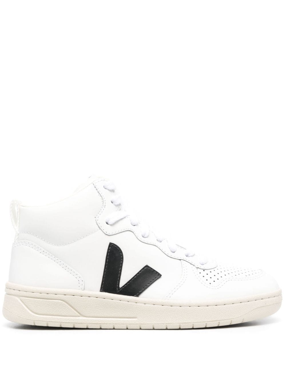 VEJA V-10 high-top leather sneakers - White von VEJA