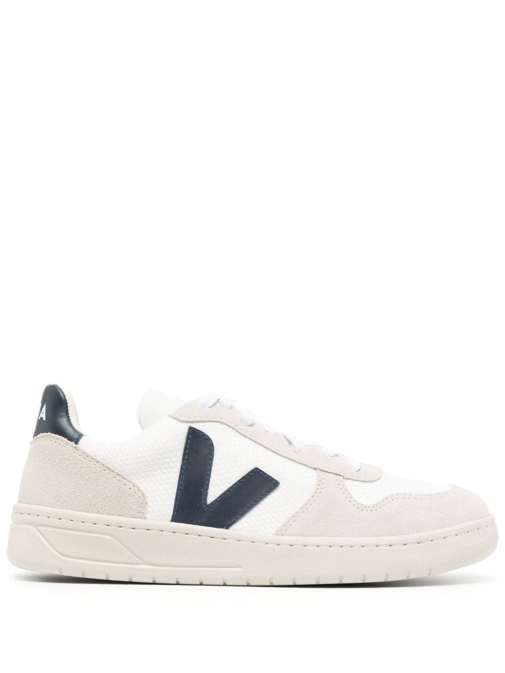 VEJA V-10 panelled lace-up sneakers - White von VEJA