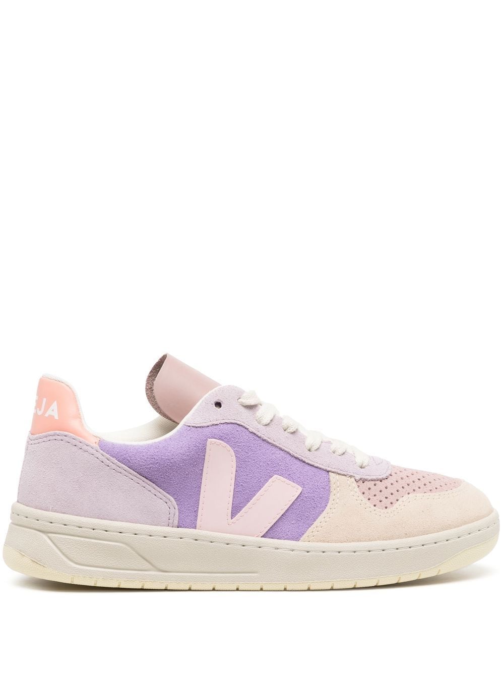 VEJA V-10 panelled low-top sneakers - Pink von VEJA