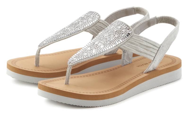 Venice Beach Badesandale »Sommerschuh«, Sandale, Badeschuh, Sommerschuh, Zehentrenner mit Glitzersteinen VEGAN von VENICE BEACH