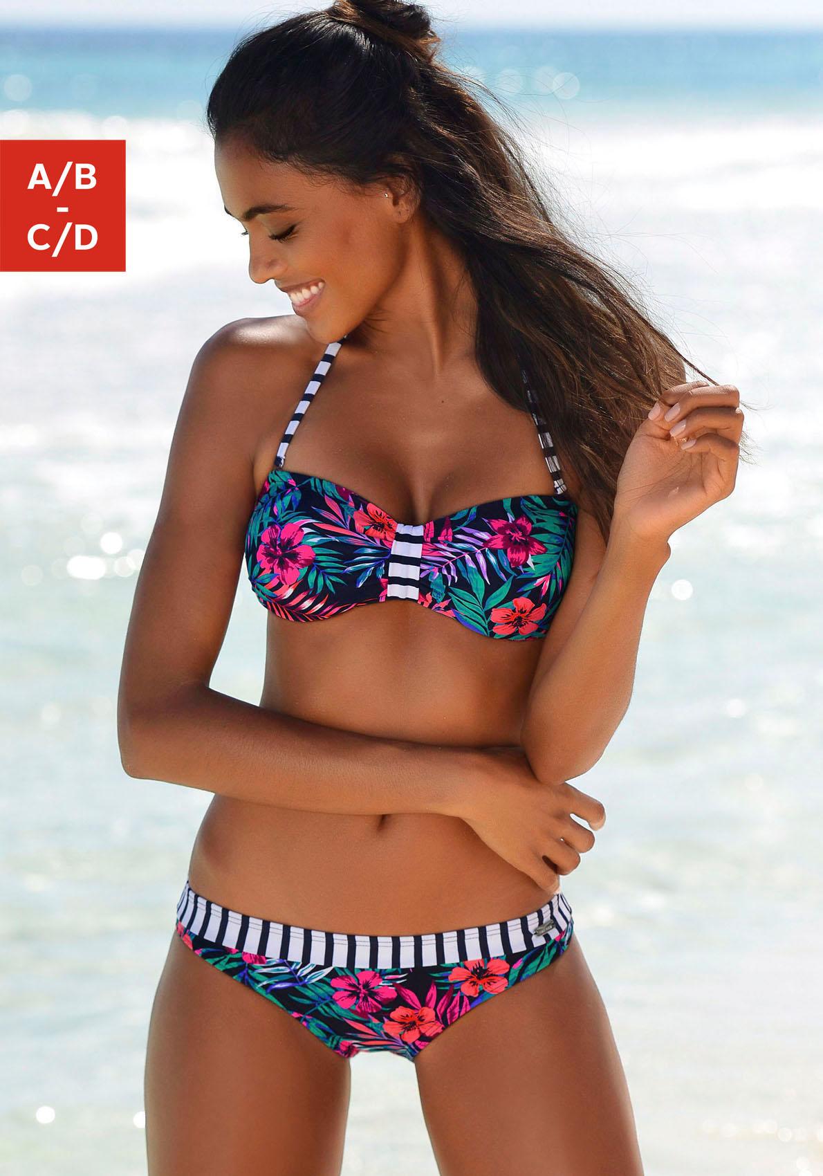 Venice Beach Bandeau-Bikini-Top »Summer«, mit kontrastfarbener Schlaufe von Venice Beach