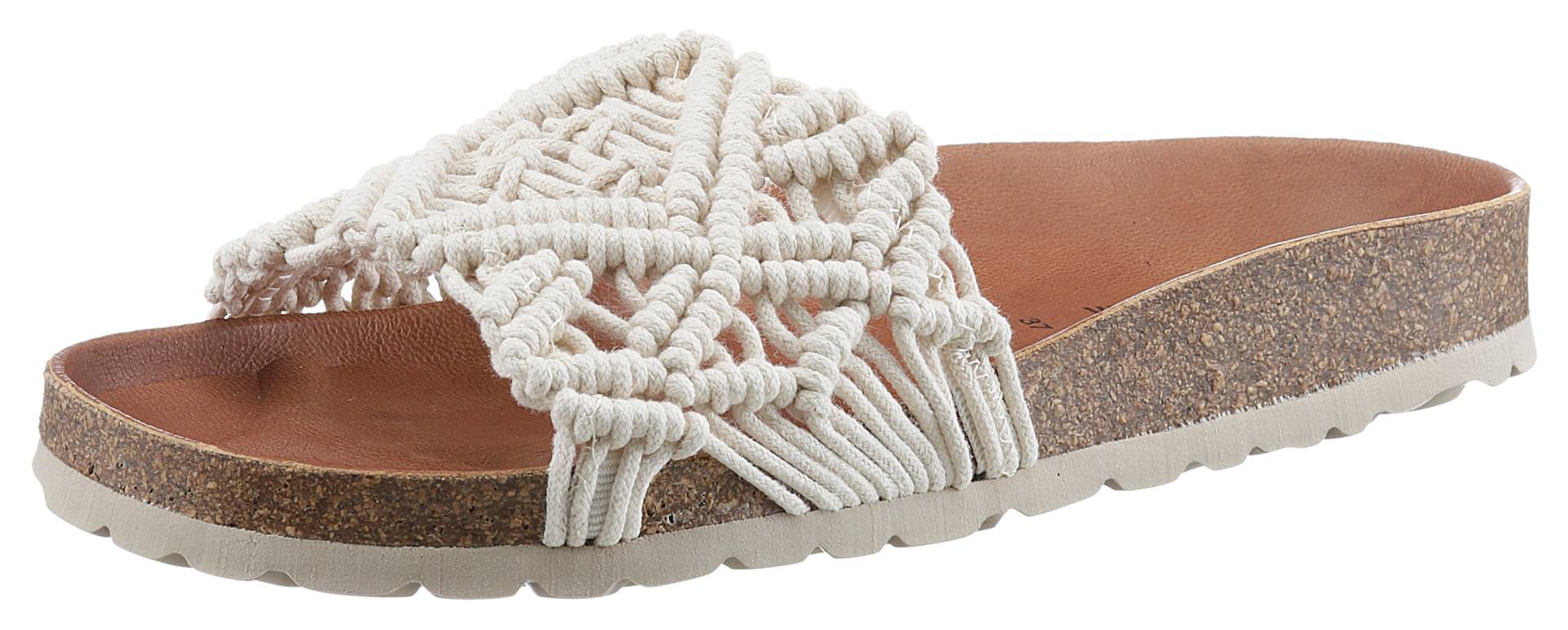 VERBENAS Pantoffel »Raga Knots Digital«, Sommerschuh, Schlappen, Hausschuh in gehäkeltem Look von VERBENAS