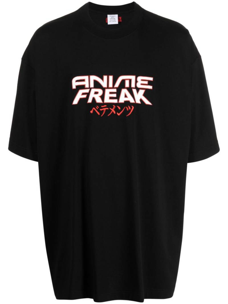 VETEMENTS Anime Freak cotton T-shirt - Black von VETEMENTS