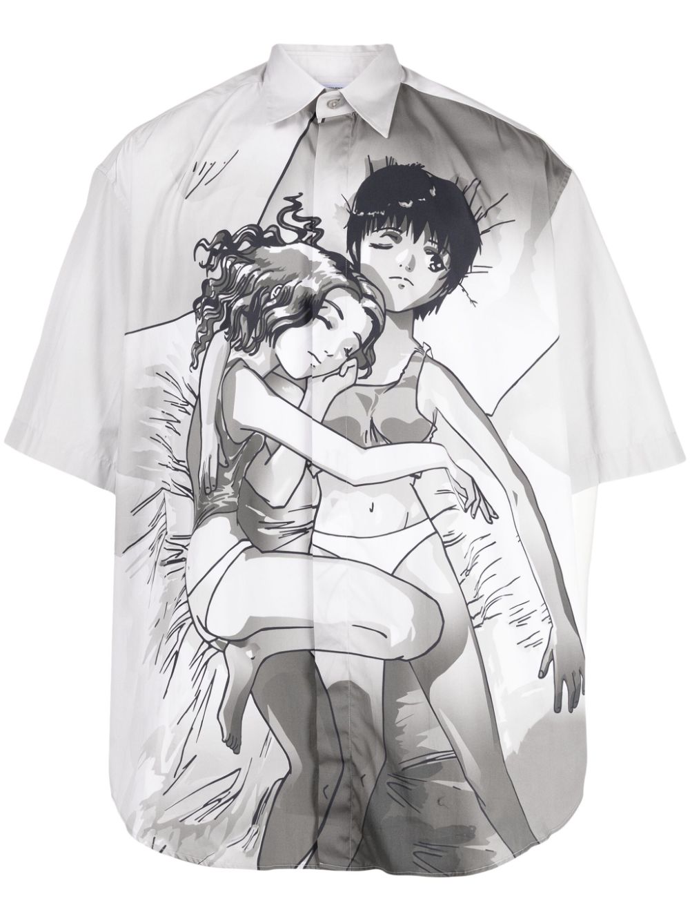 VETEMENTS Anime-print cotton shirt - White von VETEMENTS