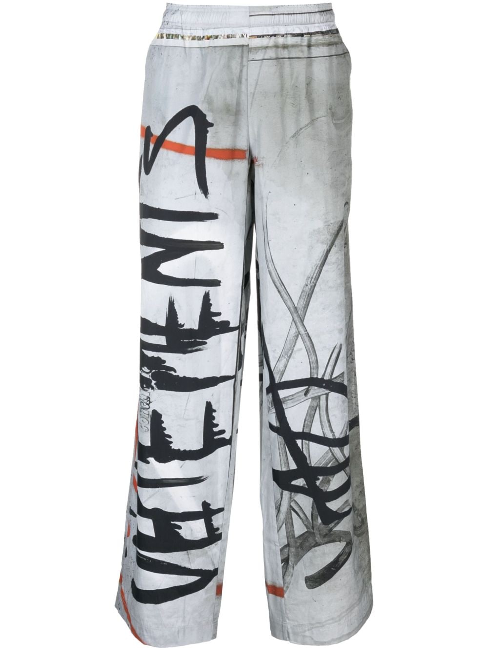 VETEMENTS Graffiti logo-print track pants - Grey von VETEMENTS