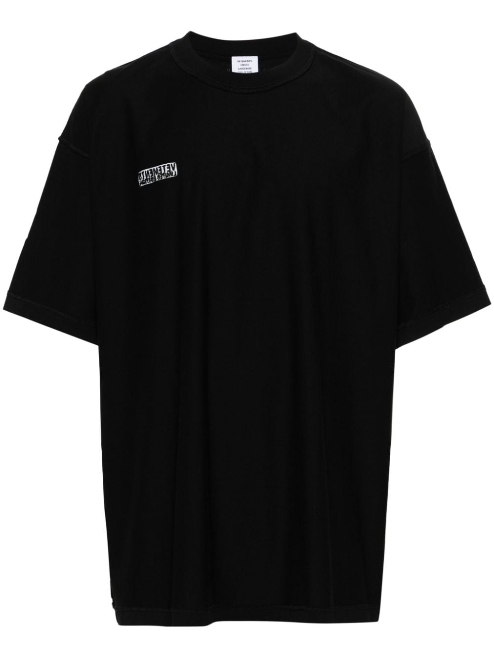 VETEMENTS Inside-Out cotton T-shirt - Black von VETEMENTS