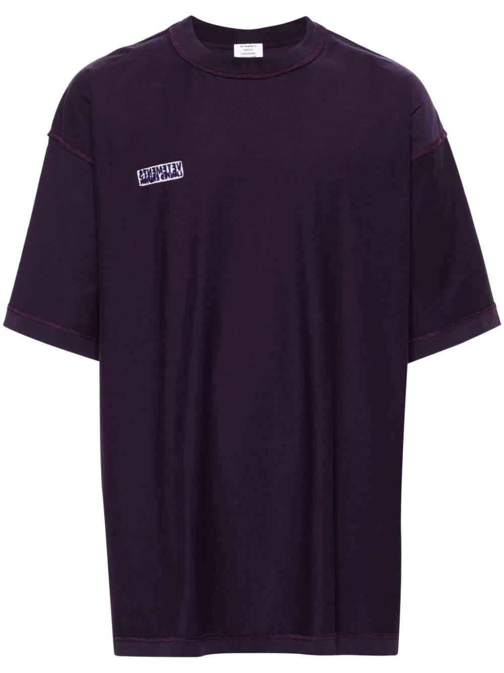 VETEMENTS Inside-Out cotton T-shirt - Purple von VETEMENTS