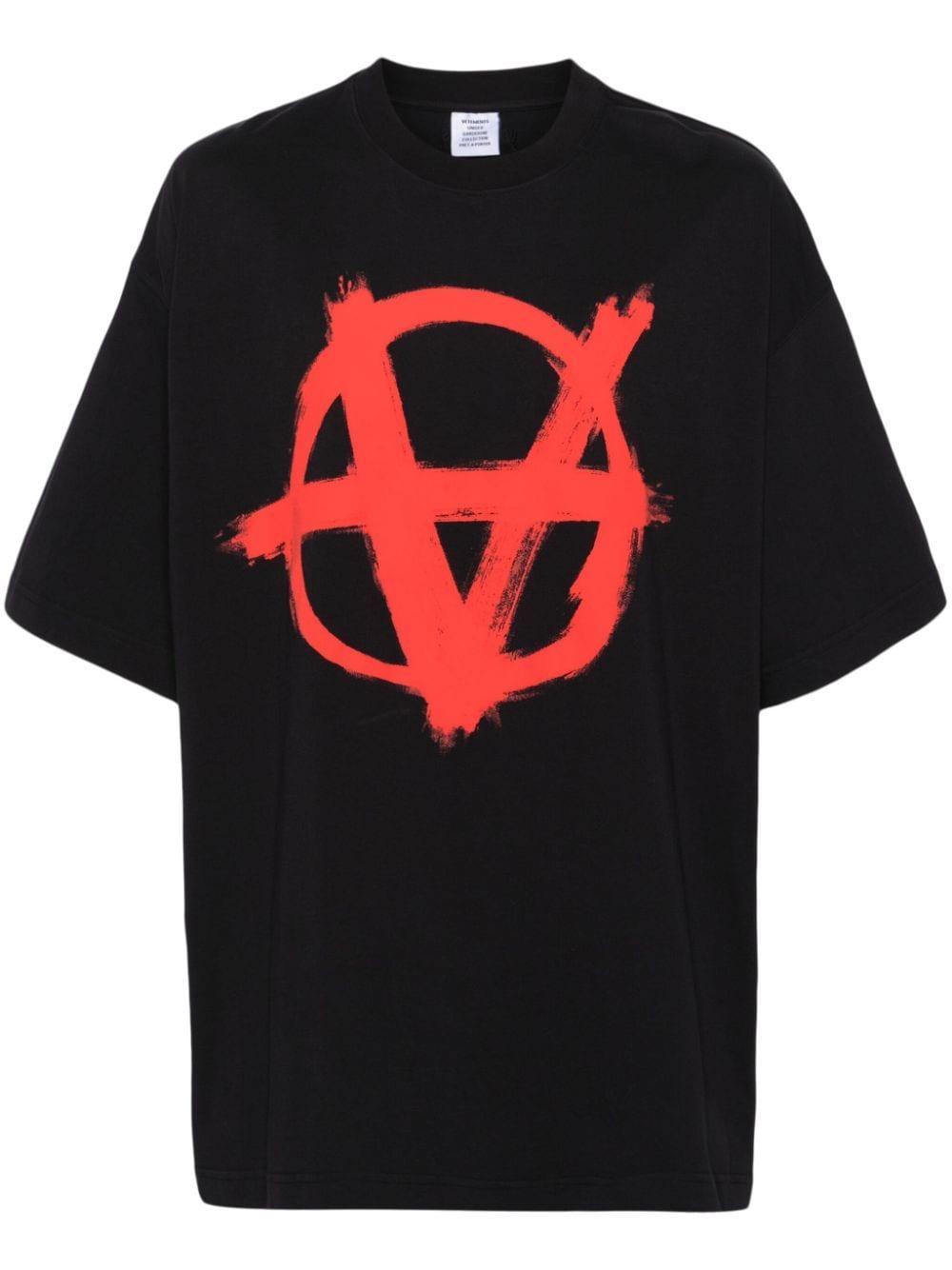 VETEMENTS Reverse Anarchy cotton T-shirt - Black von VETEMENTS