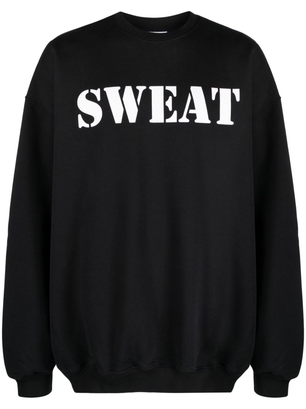 VETEMENTS Sweat cotton-blend sweatshirt - Black von VETEMENTS