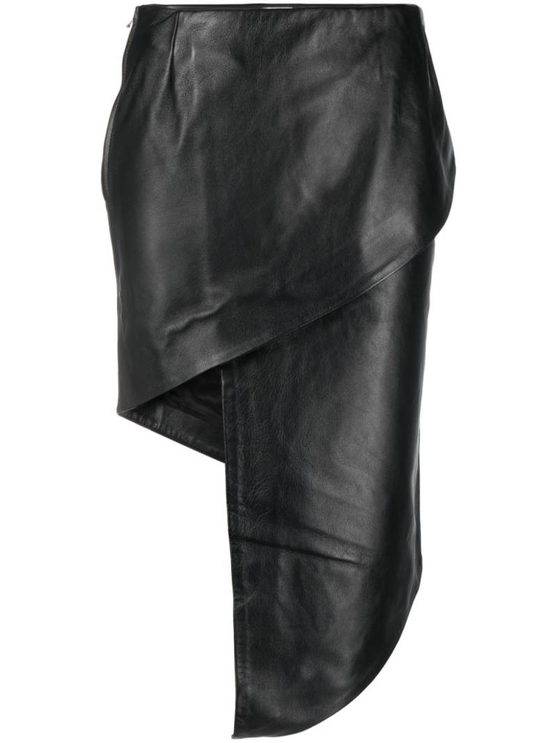 VETEMENTS asymmetric leather miniskirt - Black von VETEMENTS