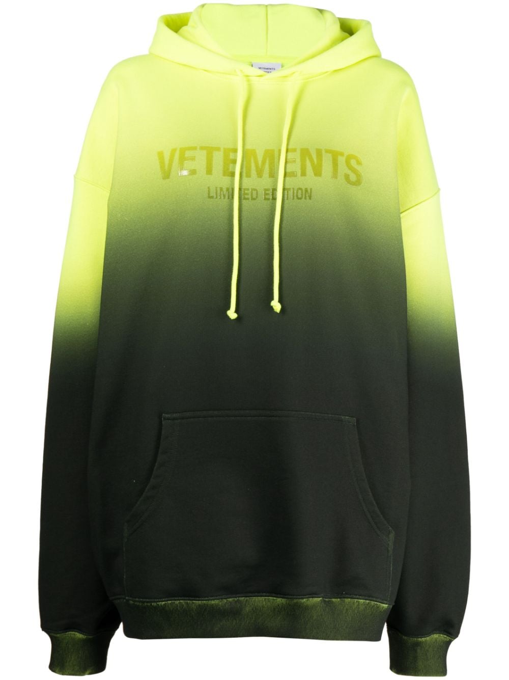 VETEMENTS gradient-effect oversized hoodie - Yellow von VETEMENTS