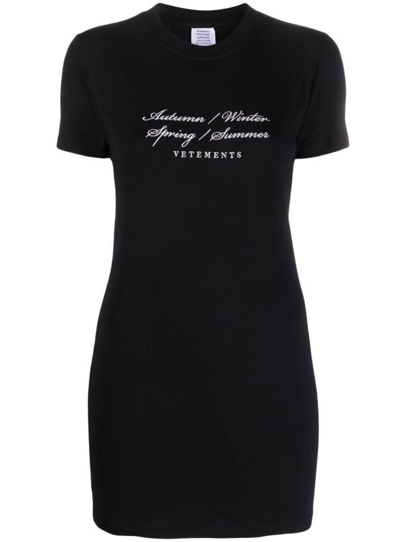 VETEMENTS graphic-print T-shirt minidress - Black von VETEMENTS