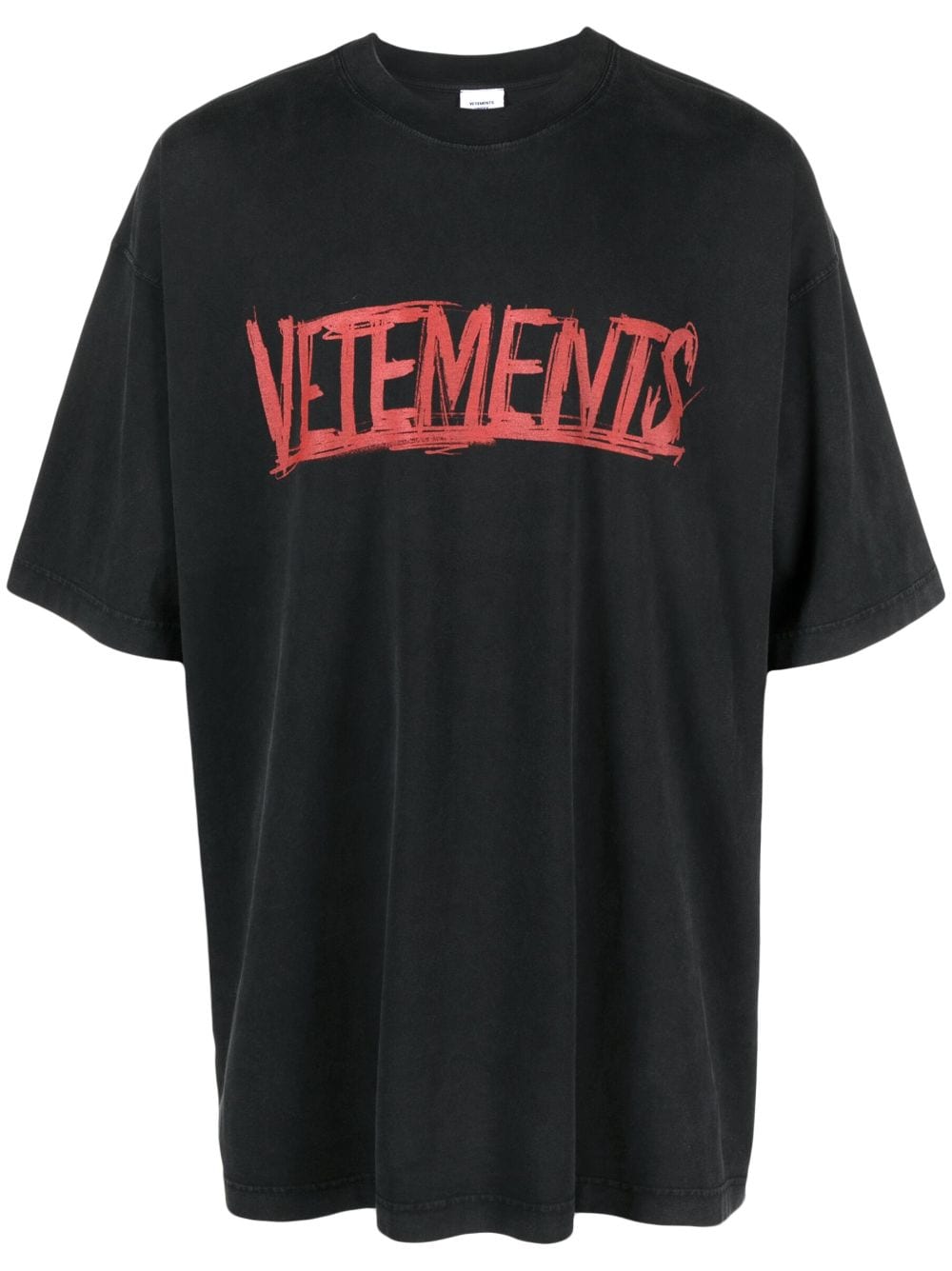 VETEMENTS graphic-print cotton T-shirt - Black von VETEMENTS