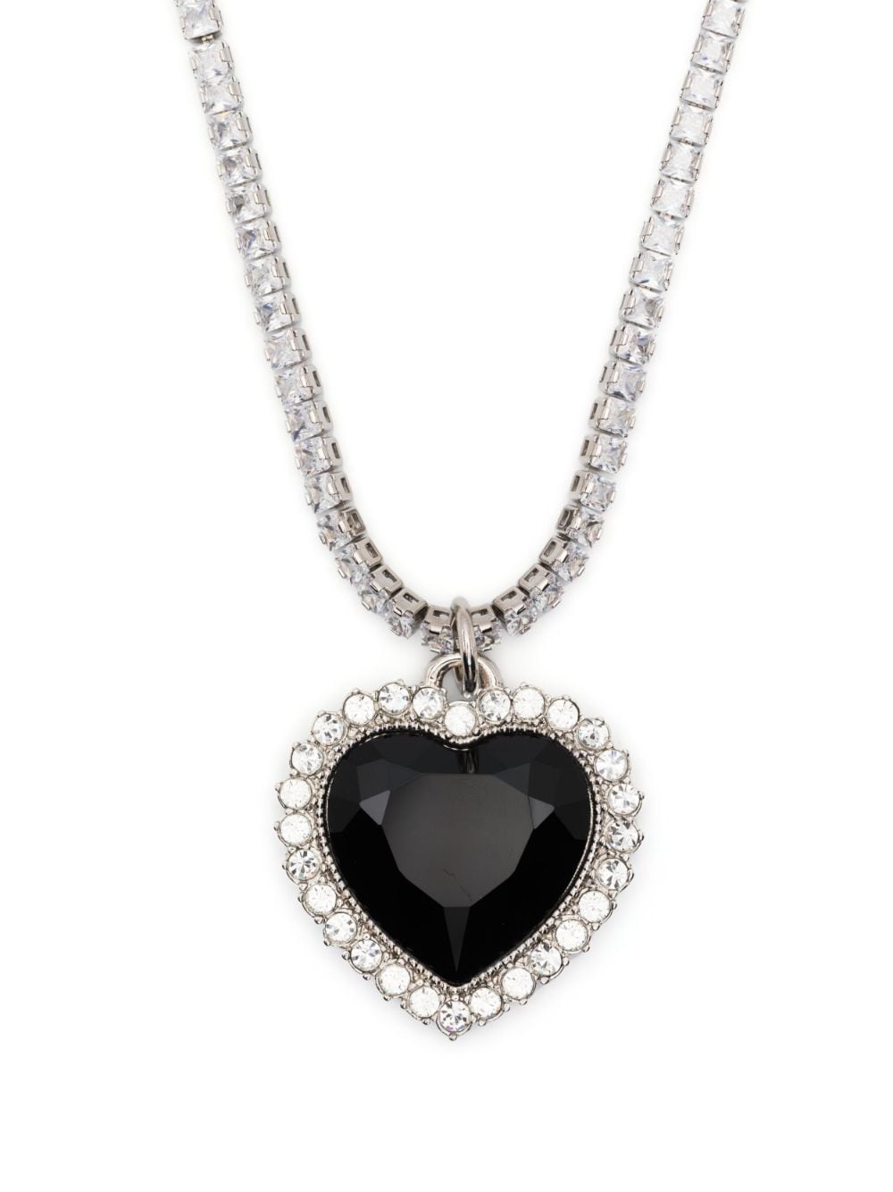 VETEMENTS heart-gem crystal-chain necklace - Silver von VETEMENTS