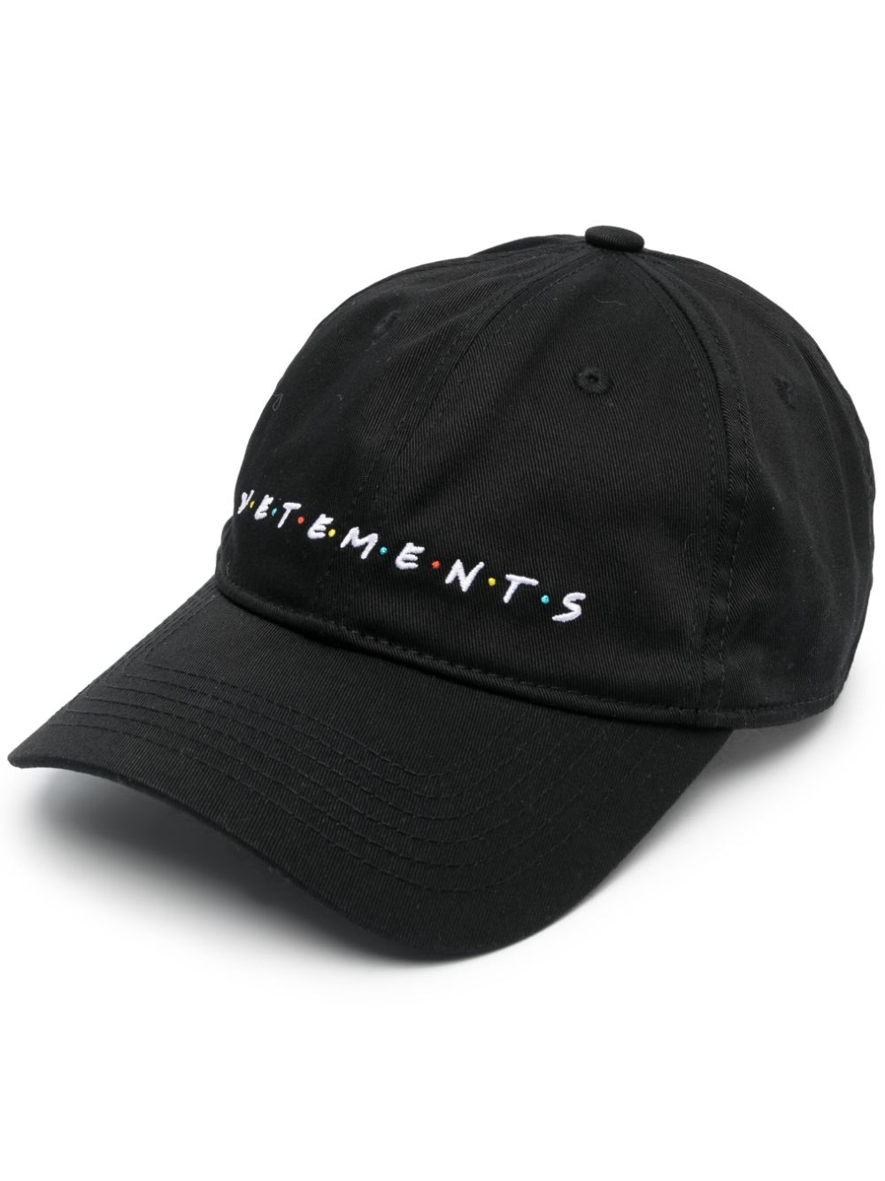 VETEMENTS logo-embellished cotton cap - Black von VETEMENTS