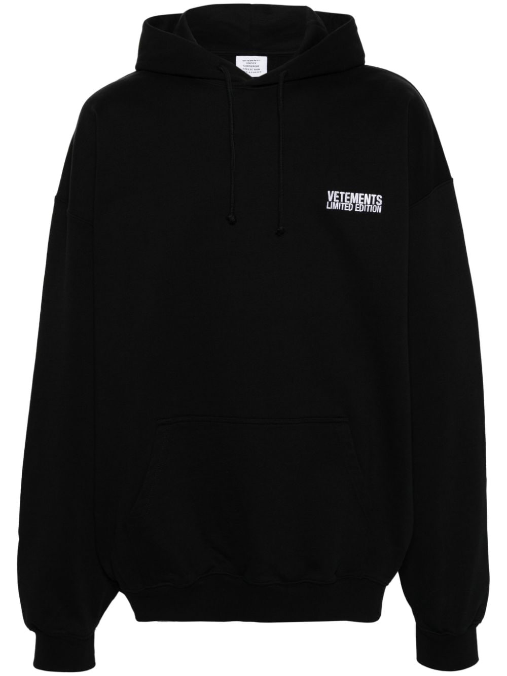 VETEMENTS logo-embroidered hoodie - Black von VETEMENTS