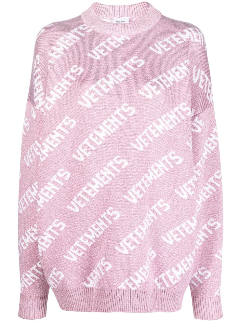 VETEMENTS logo-intarsia sweater - Pink von VETEMENTS