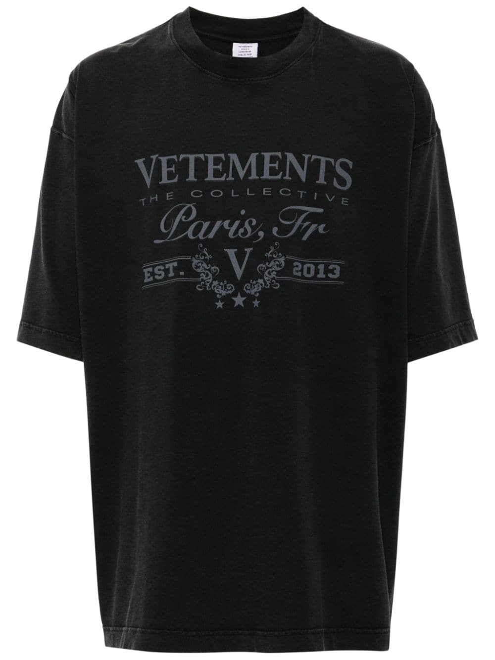 VETEMENTS logo-print cotton T-shirt - Black von VETEMENTS