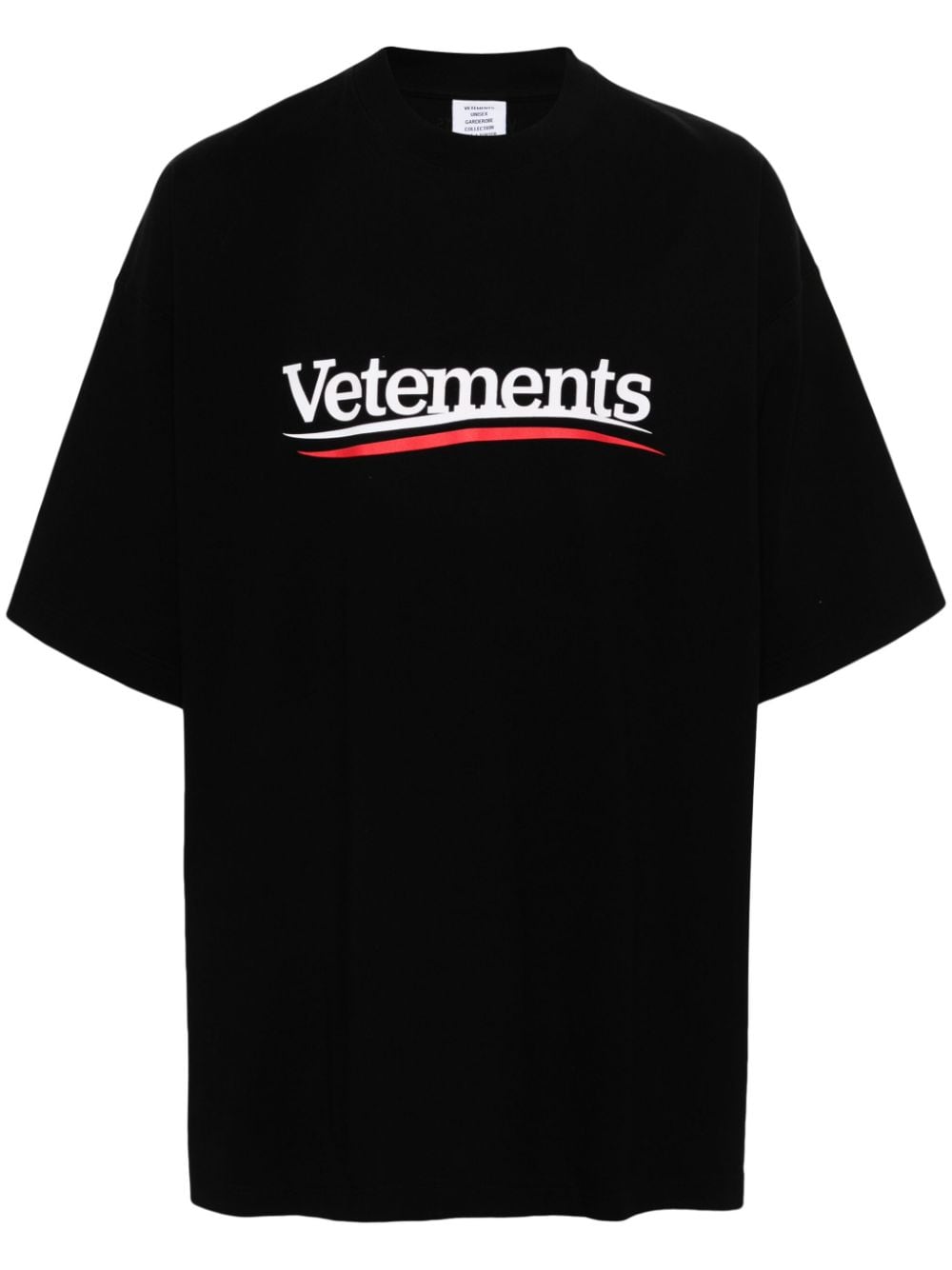 VETEMENTS logo-print cotton T-shirt - Black von VETEMENTS