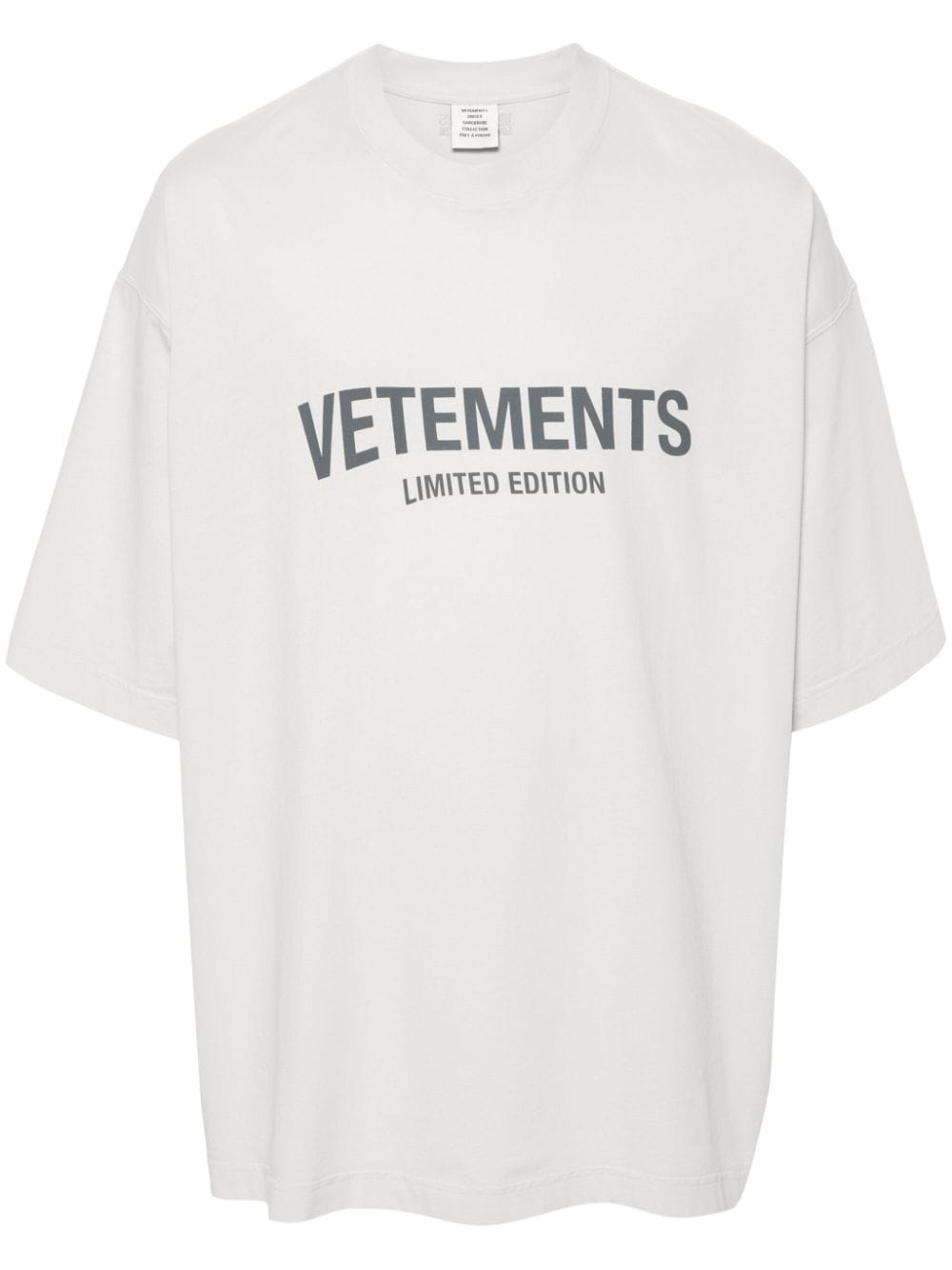 VETEMENTS logo-print cotton T-shirt - Grey von VETEMENTS