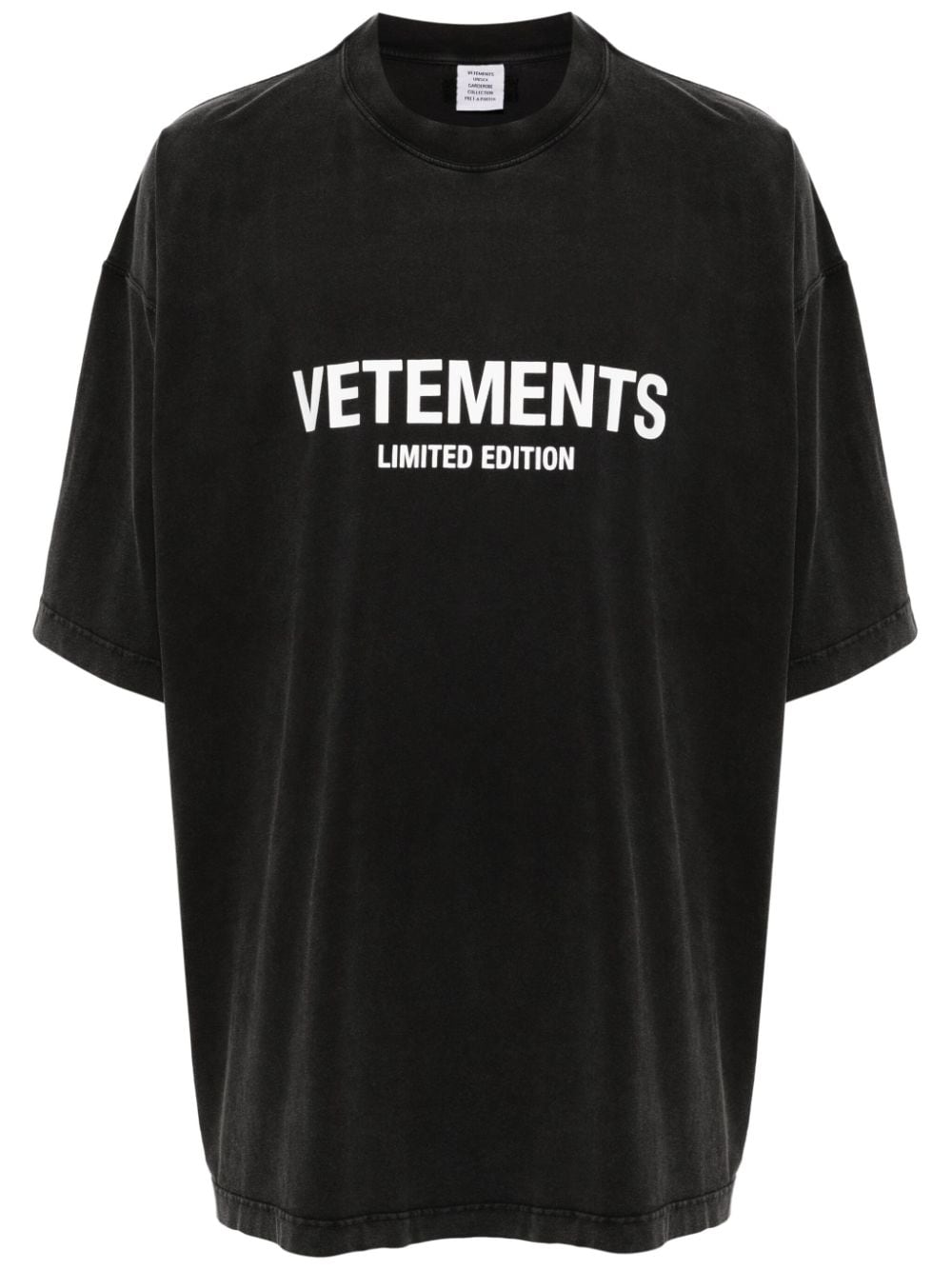 VETEMENTS logo-print cotton T-shirt - Grey von VETEMENTS