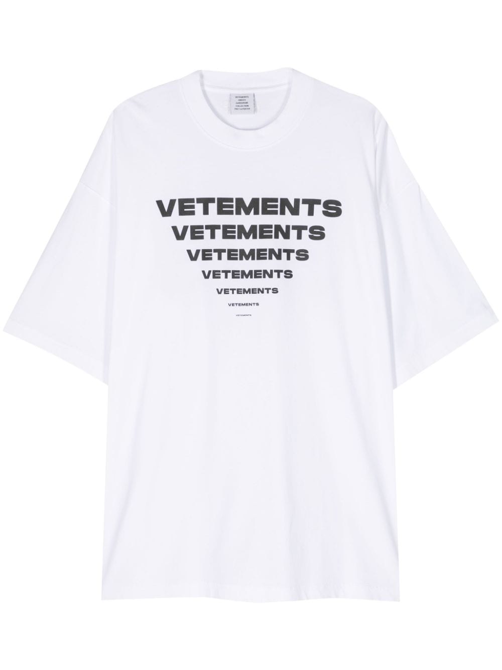 VETEMENTS logo-print cotton T-shirt - White von VETEMENTS