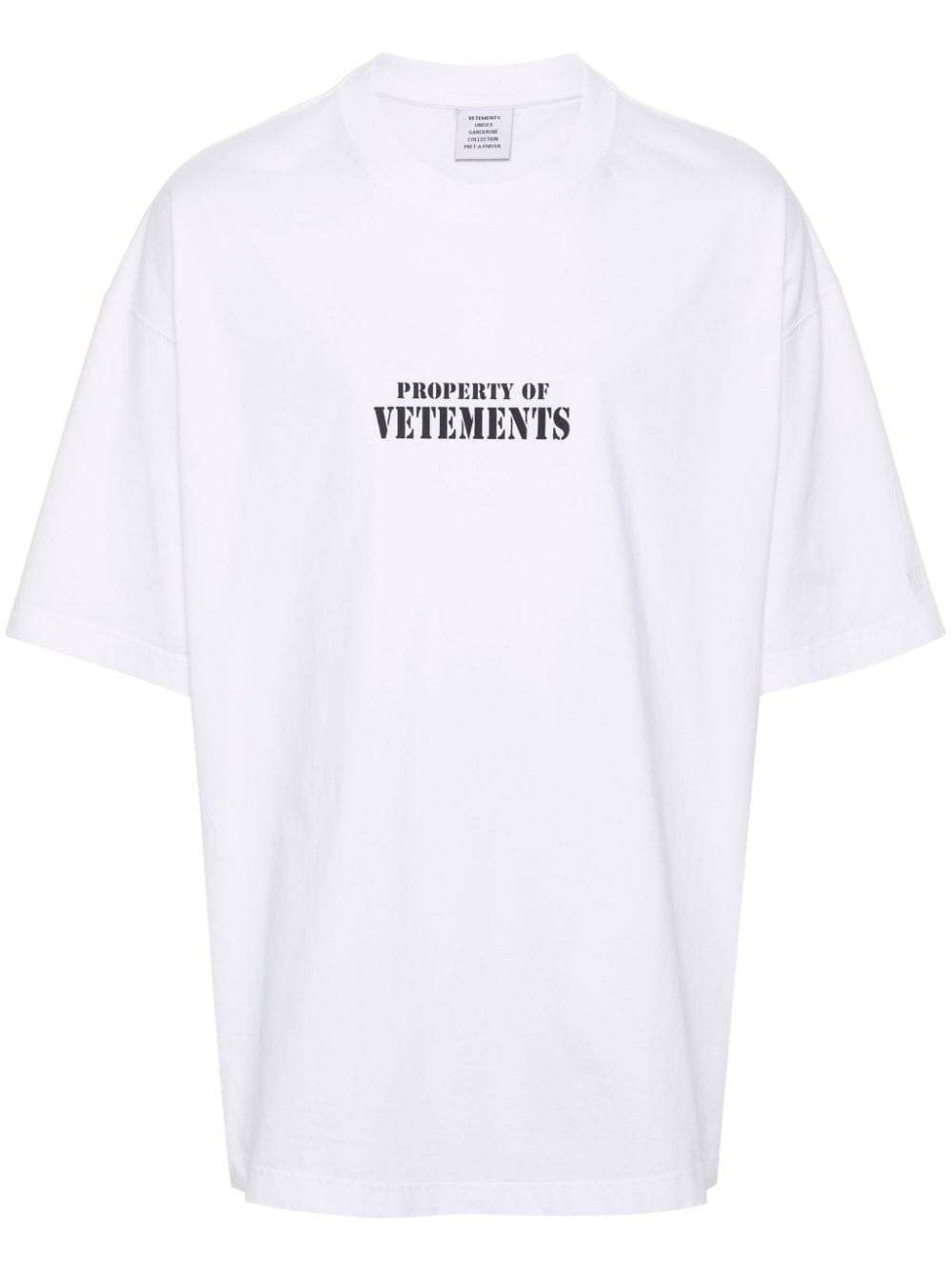 VETEMENTS logo-print cotton T-shirt - White von VETEMENTS