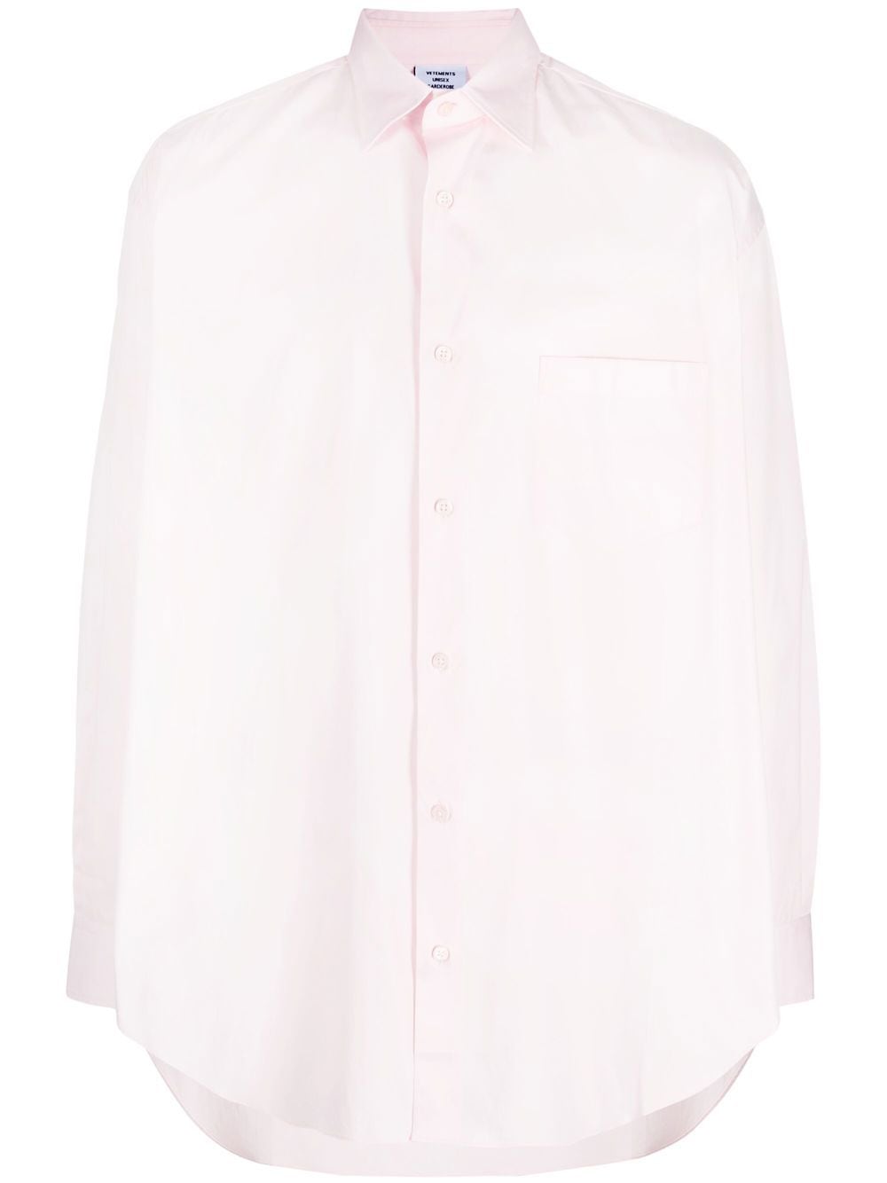 VETEMENTS logo-print long-sleeves shirt - Pink von VETEMENTS