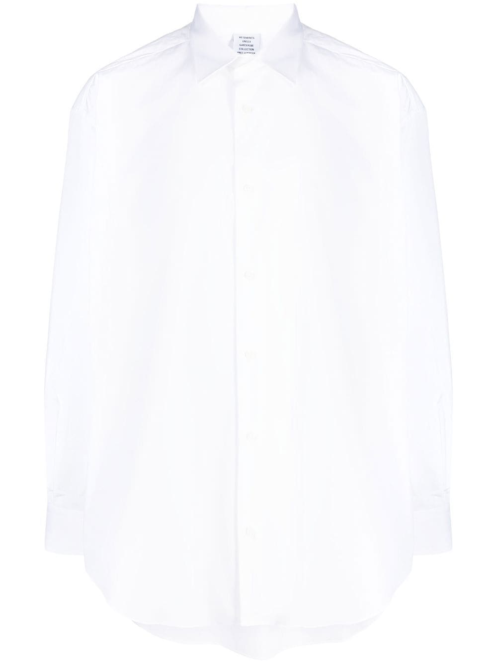 VETEMENTS logo-print long-sleeves shirt - White von VETEMENTS