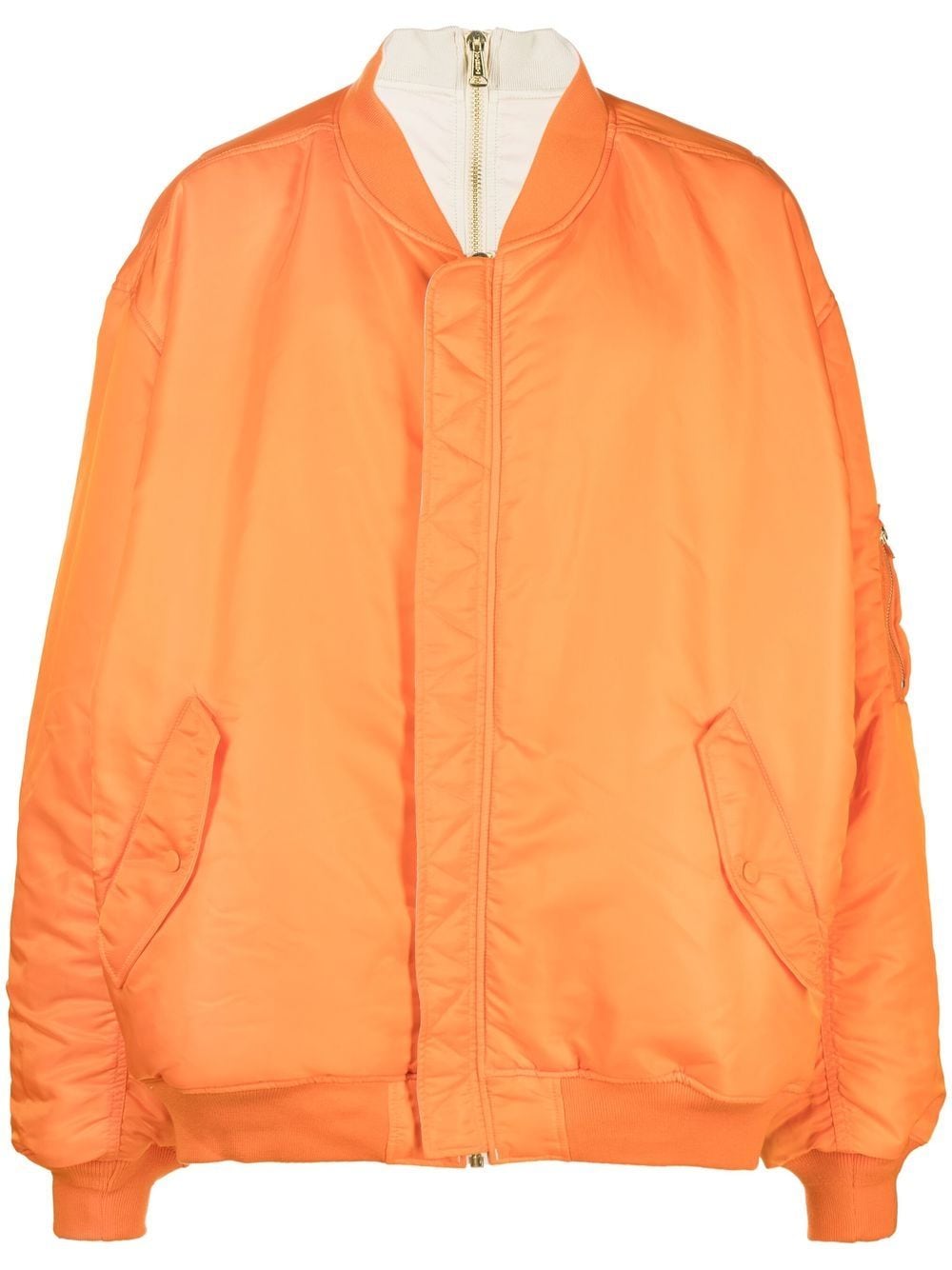 VETEMENTS long-sleeve zip-up bomber jacket - Orange von VETEMENTS