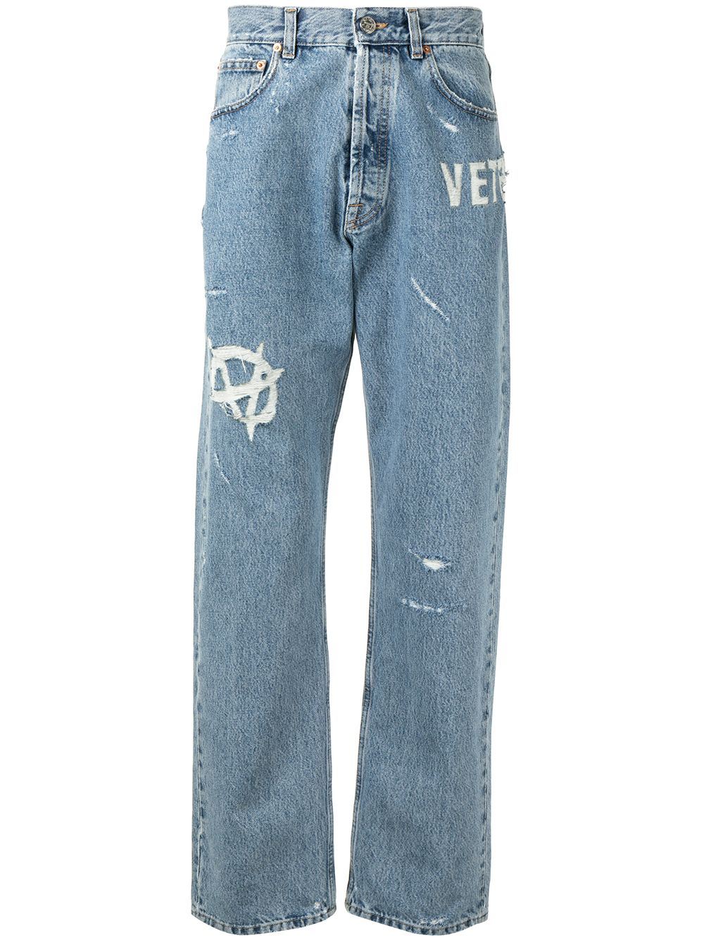 VETEMENTS mid-rise straight jeans - Blue von VETEMENTS